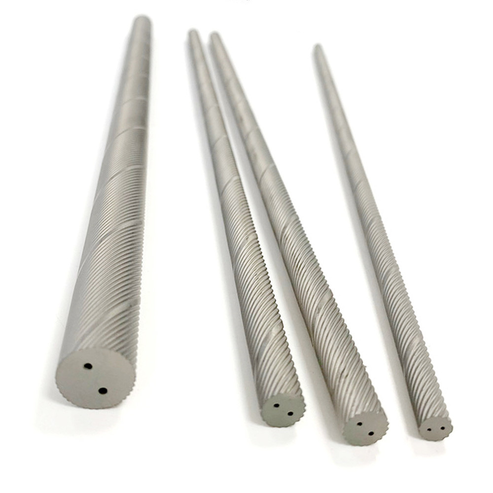 Titanium Alloy Tungsten Cutting Tools K40 Rods With Two Helical Holes